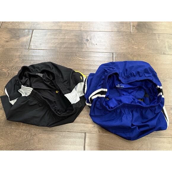 Lot Of 2 Nike Women Blue Black Athletic Lined Running Shorts Bundled Size M - Picture 4 of 7